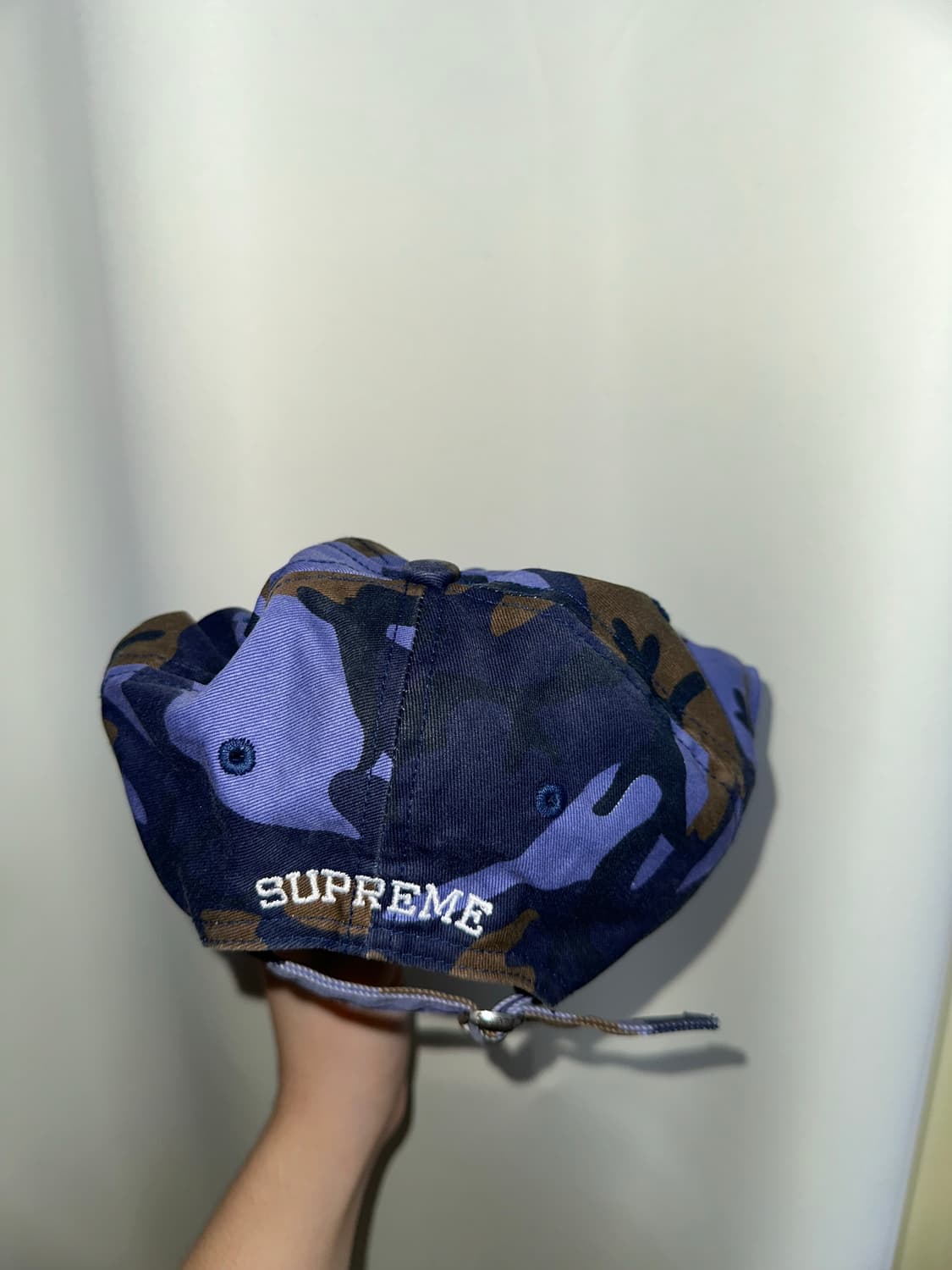 슈프림 25SS 볼캡 피그먼트 코티드 S 로고 블루 카모 상품이미지2