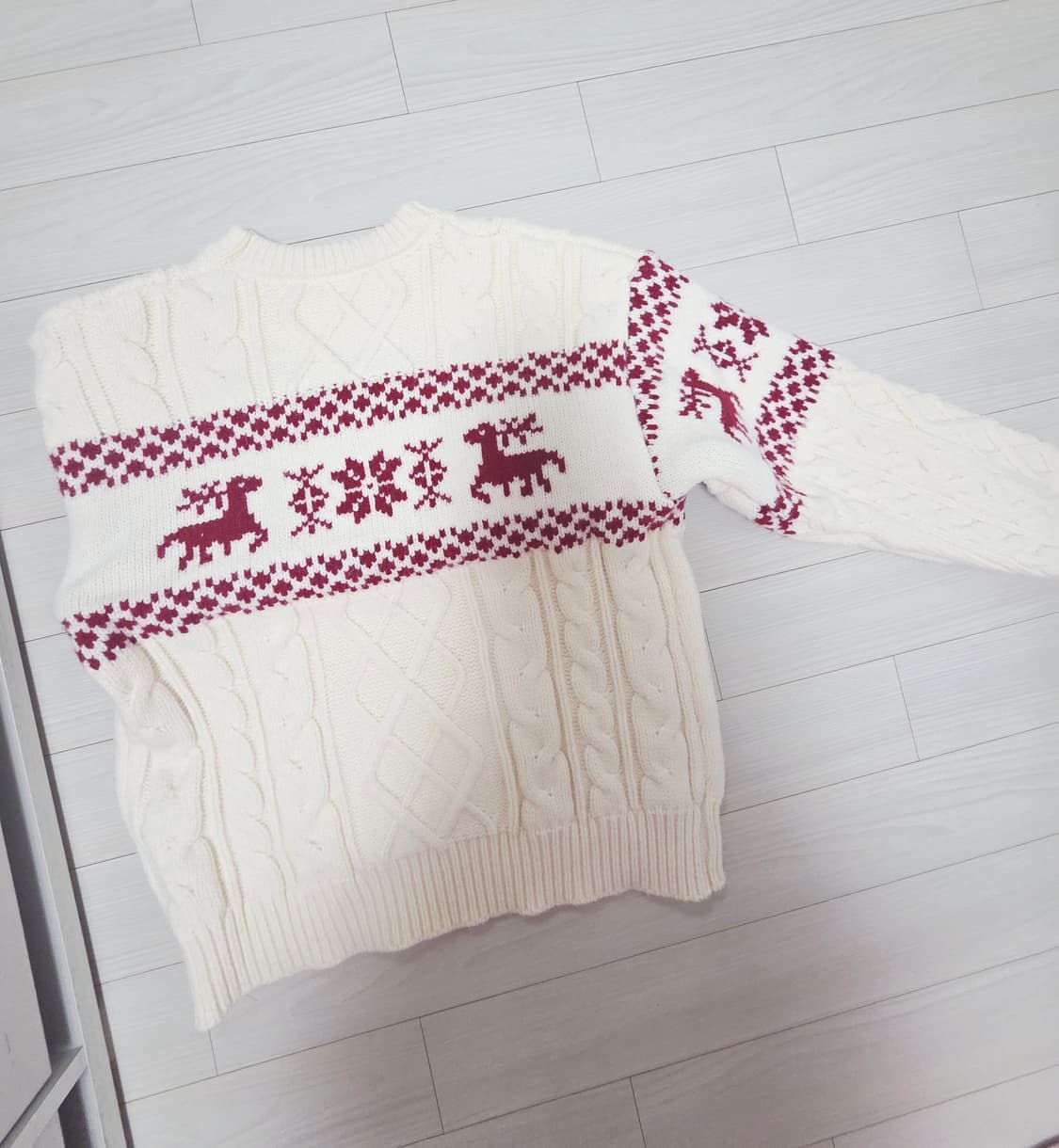 크리스마스 겨울 노르틱 니트 2컬러 ( 2벌세트) 상품이미지4