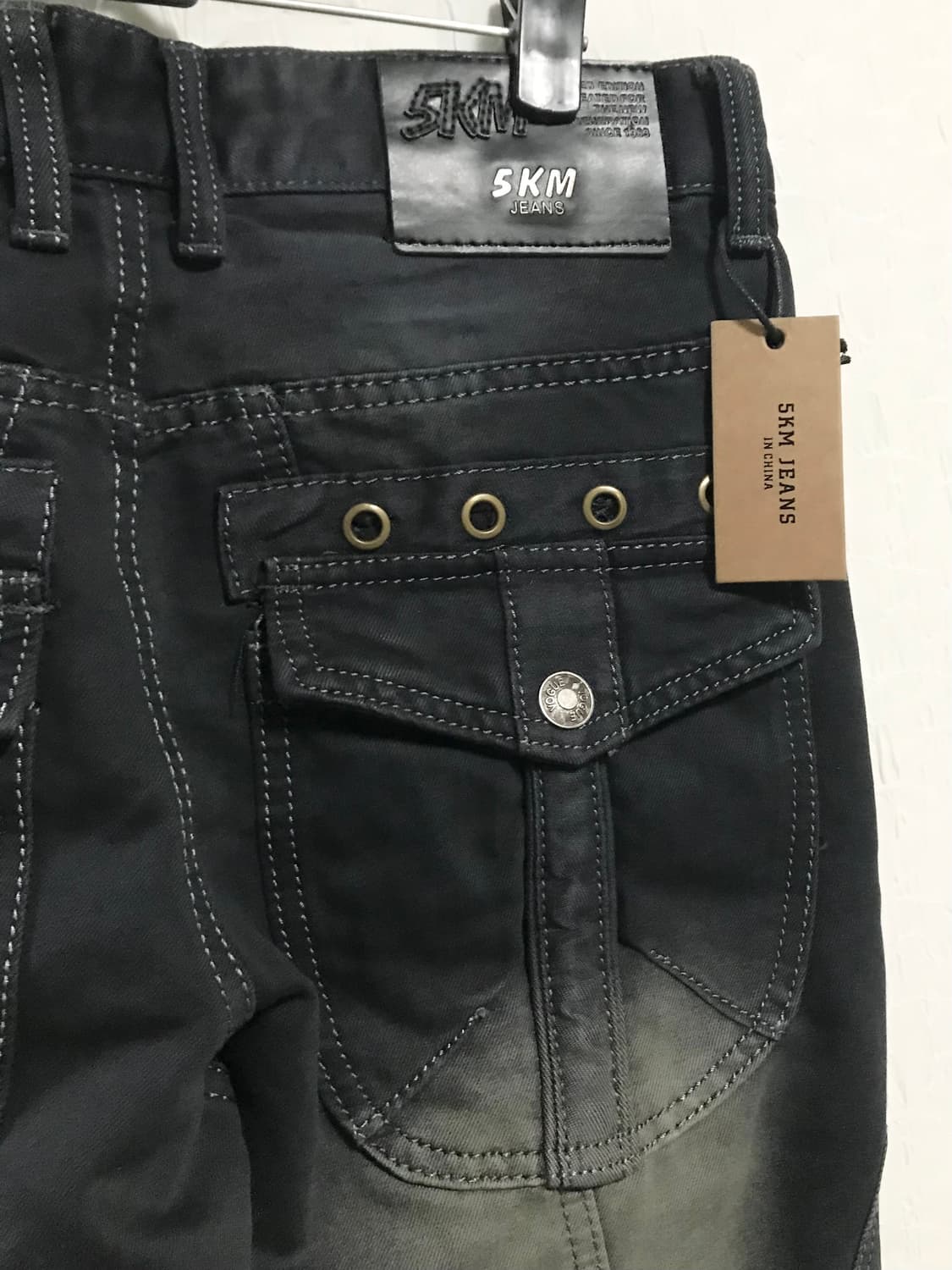 빈티지 y2k 펑크 아일렛 스터드 워싱 카고 팬츠 상품이미지7