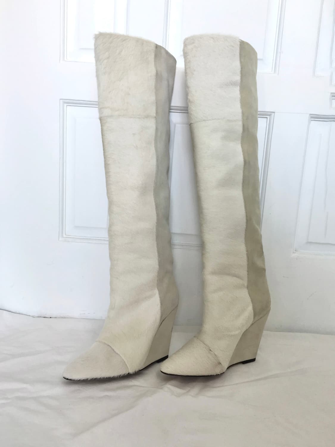 Rare Pony Hair Sheila Wedge Boots 상품이미지2
