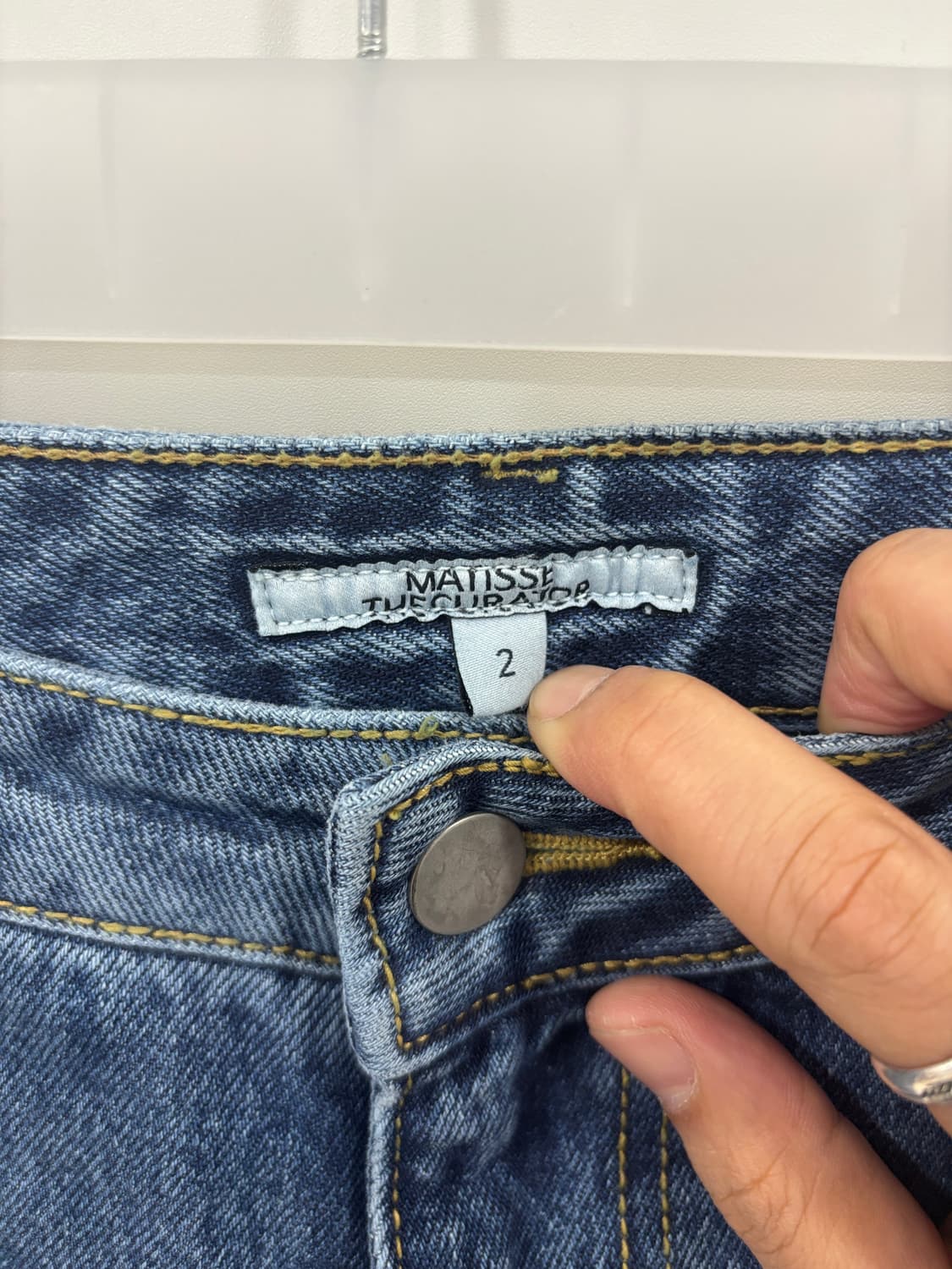 [2] 마티스 더 큐레이터 와이드 데님 팬츠 미드 워시드 상품이미지3