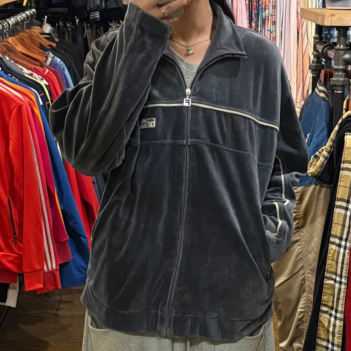 [HI] 휠라 벨벳져지 그레이 상품이미지3