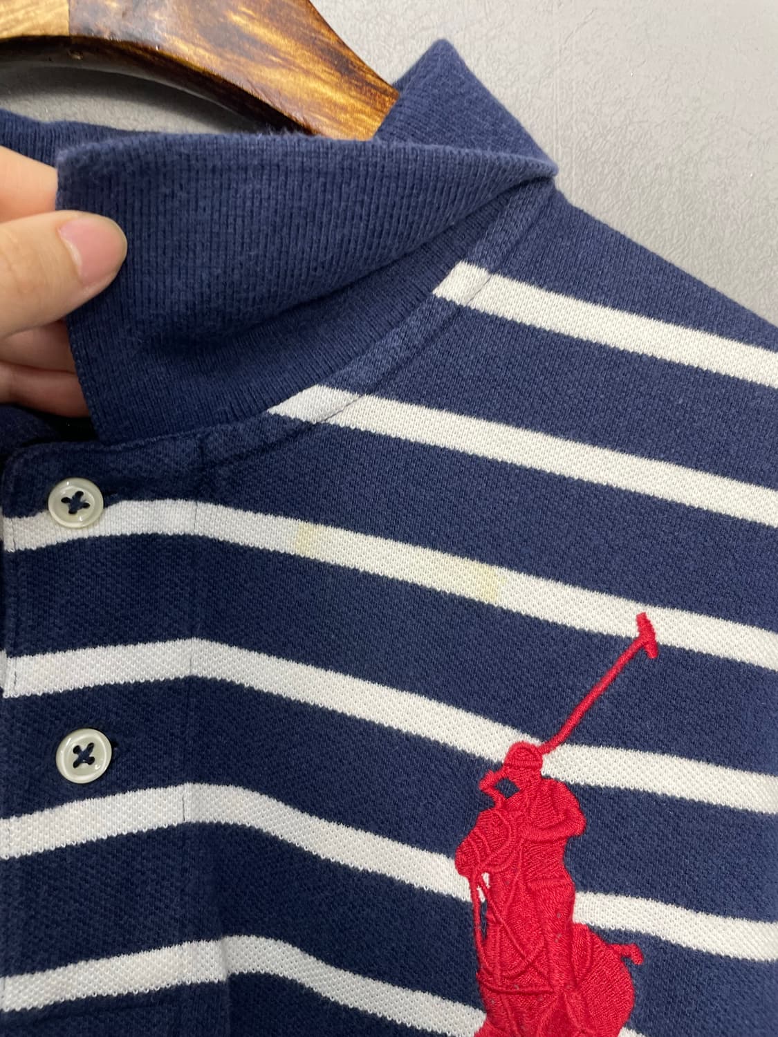 폴로 랄프로렌 빅포니 스트라이프 카라 반팔 H2572 상품이미지7