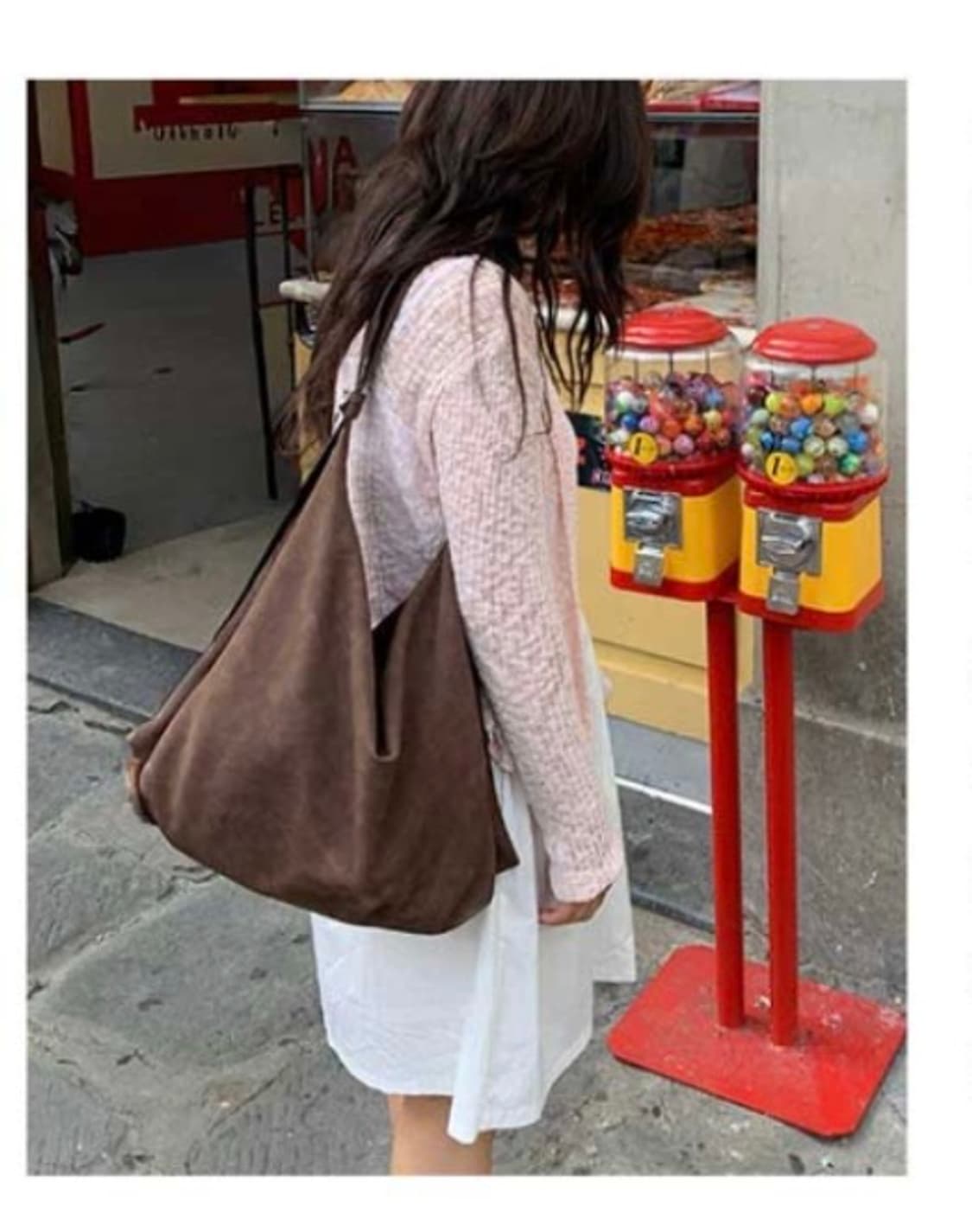 무르 누오보 호보백 스웨이드 다크브라운 상품이미지1