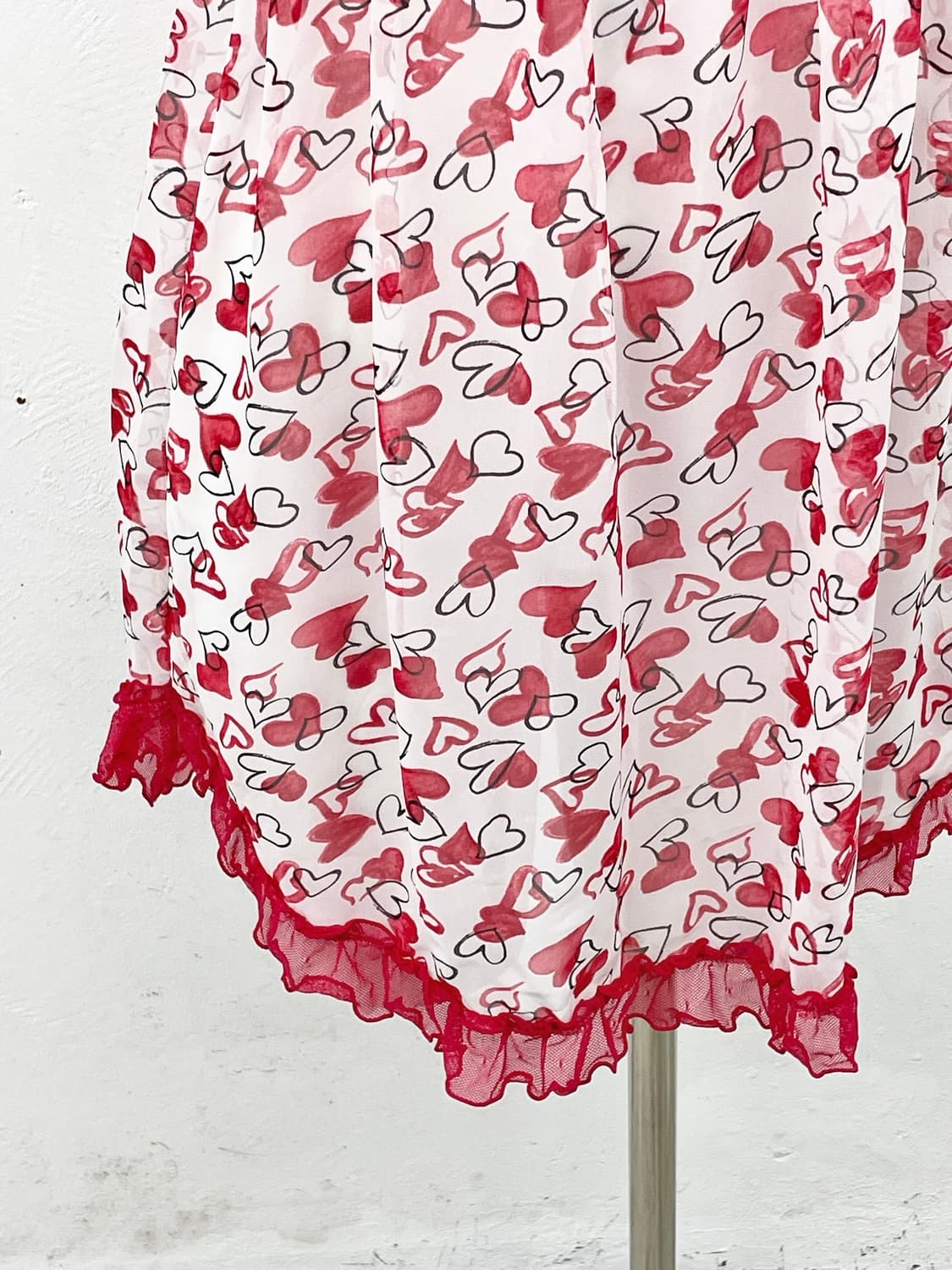 발렌타인 하트 레이스 프릴 슬립 상품이미지3