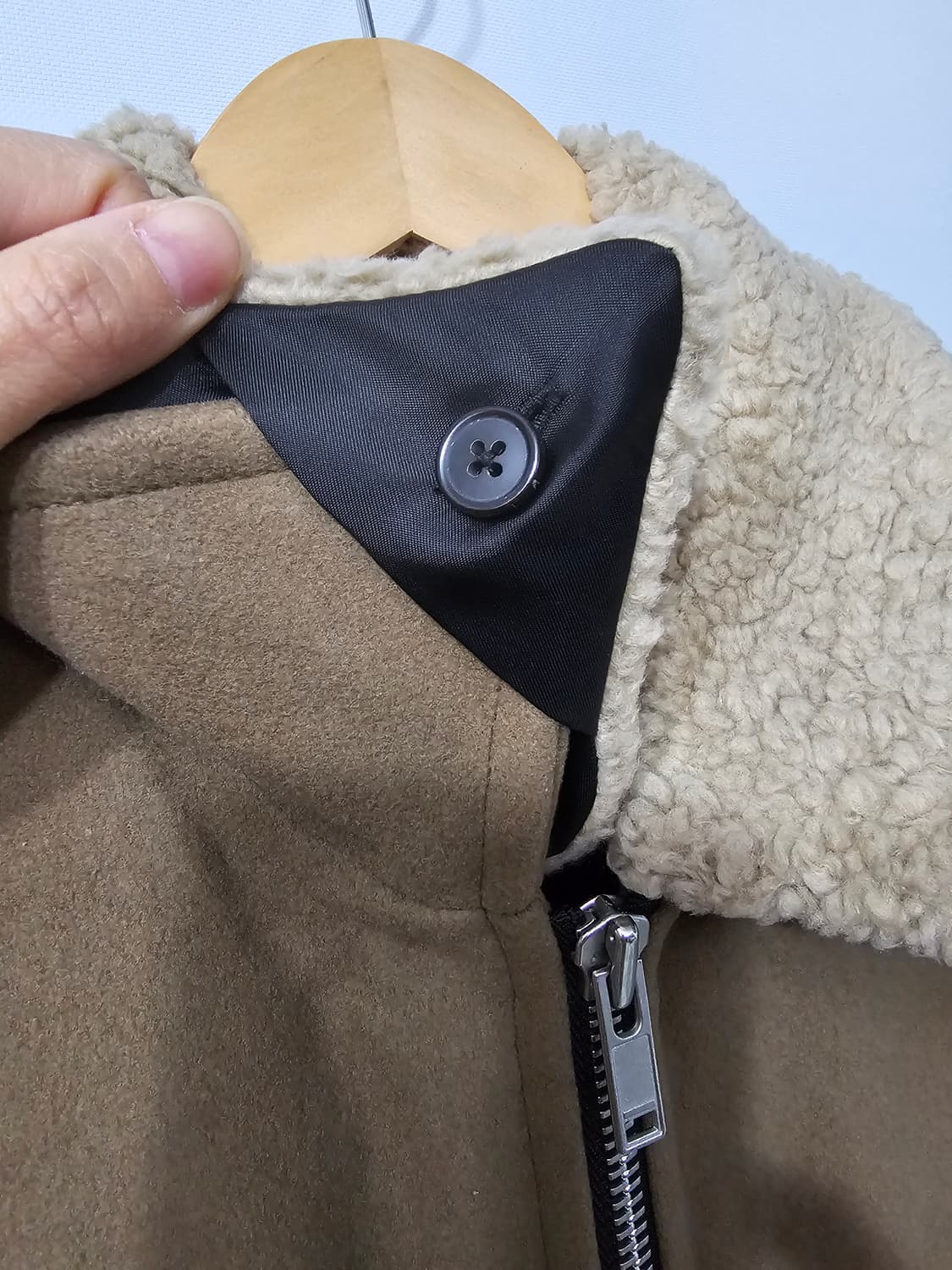 띠어리 THEORY 캐시미어 혼방 봄버 패딩 자켓 95 상품이미지7