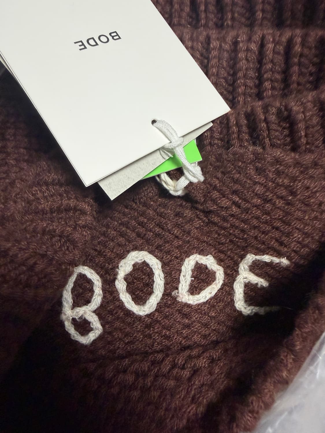 [새제품]Bode Cashmere Crewneck Dark Brown 상품이미지3