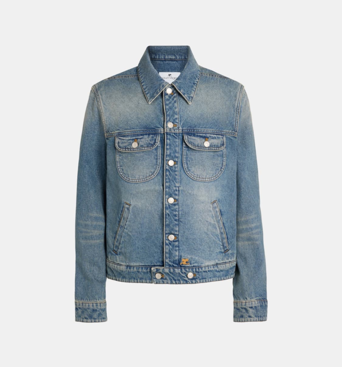 25FW 꾸레쥬 Courreges 블루 트러커 데님 자켓 S 상품이미지4