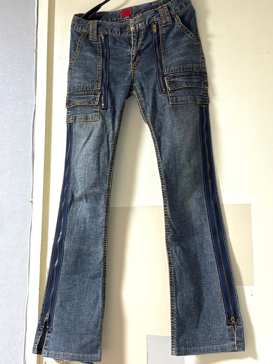 Y2K 진청 부츠컷 로우라이즈 상품이미지1