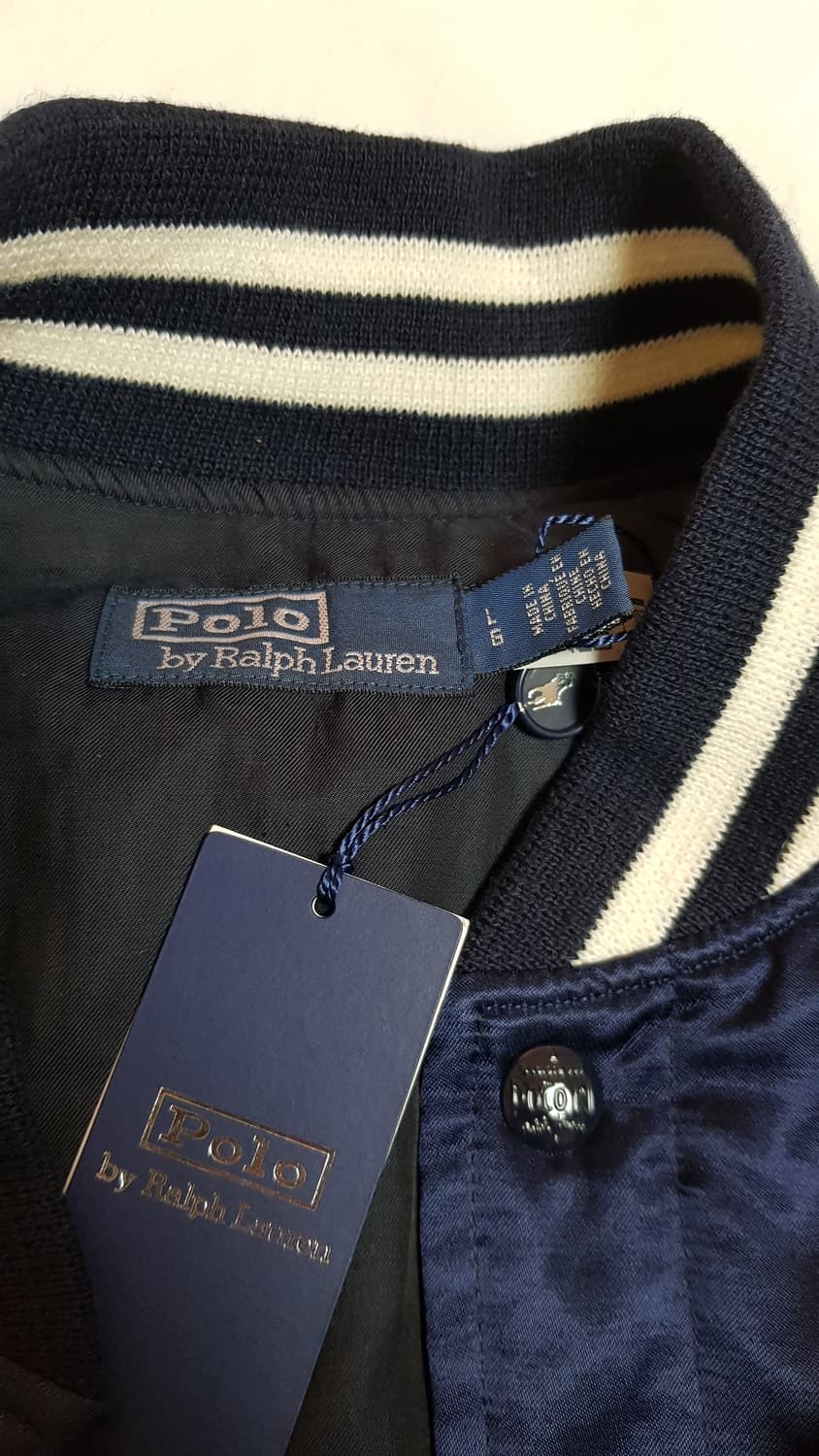 [L] 폴로 뉴욕 새틴 바시티 자켓 팝니다. 상품이미지3