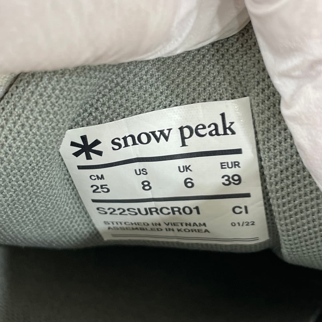 778) 스노우피크 어패럴 램블 D2 운동화 250mm 상품이미지8