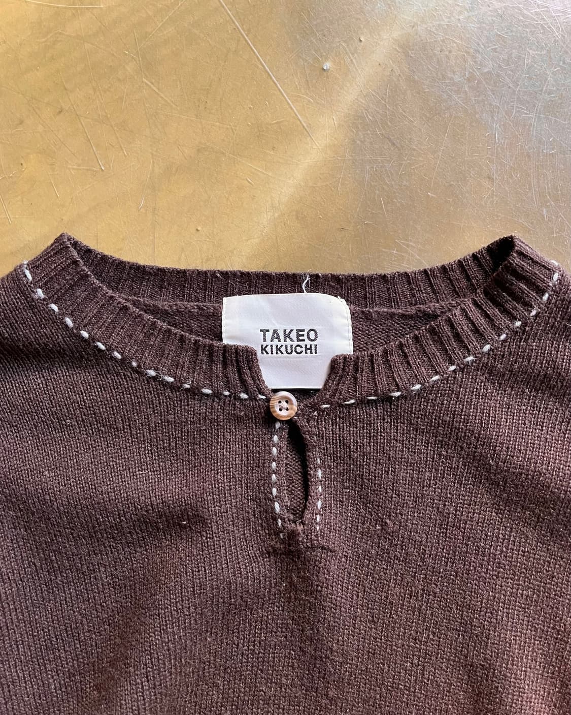 TAKEO KIKUCHI Stitch Point Wool Knit 상품이미지4