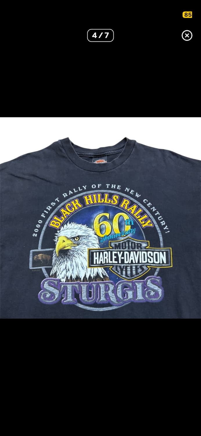 빈티지 할리데이비슨 sturgis 반팔 XL 상품이미지3