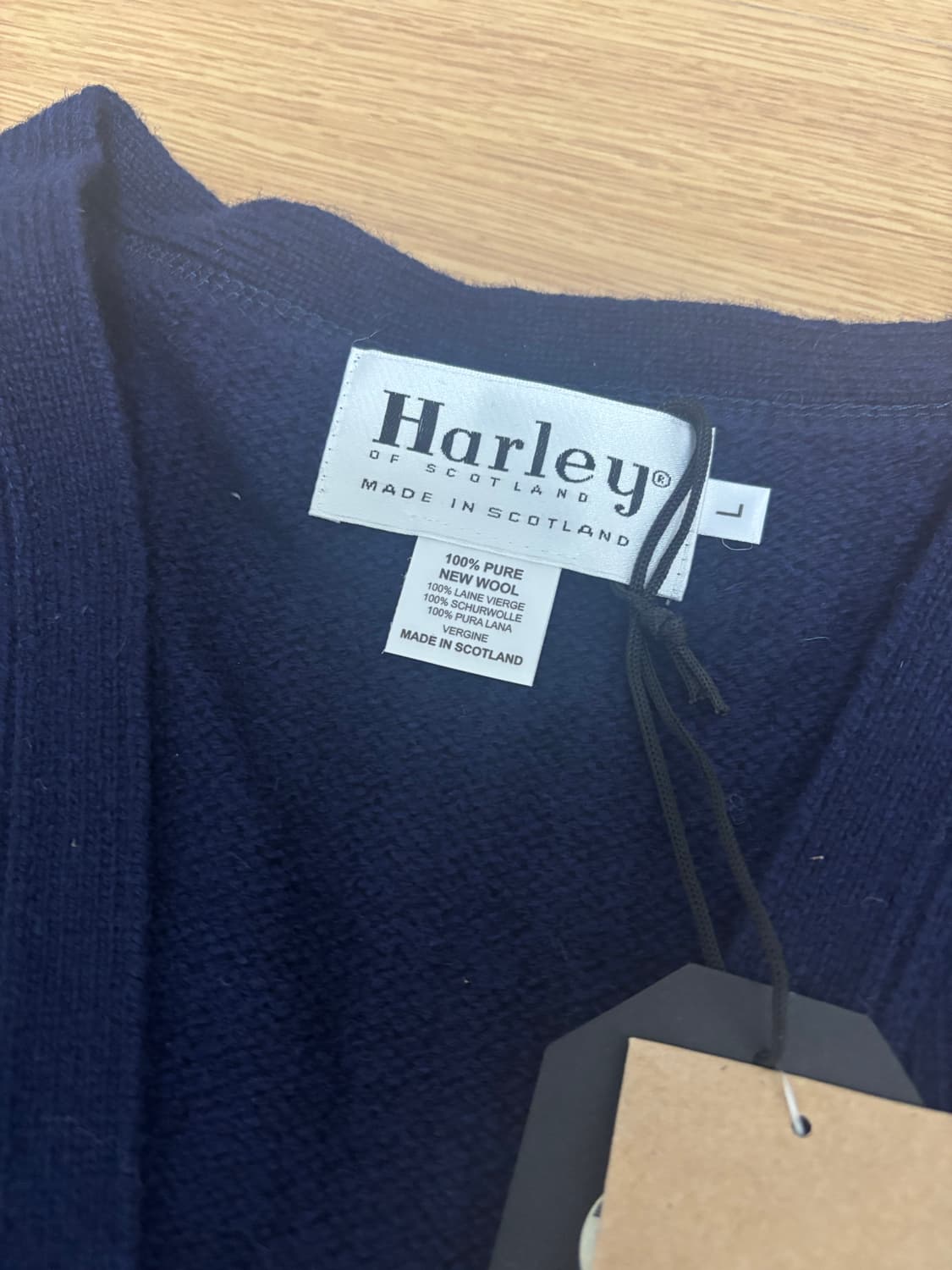 할리오브스코틀랜드 울 가디건 네이비 상품이미지4