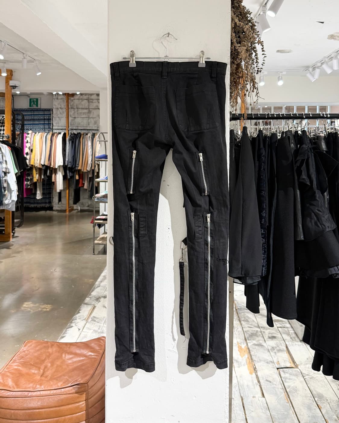 트립 nyc 블랙 본디지 지퍼 팬츠 상품이미지4