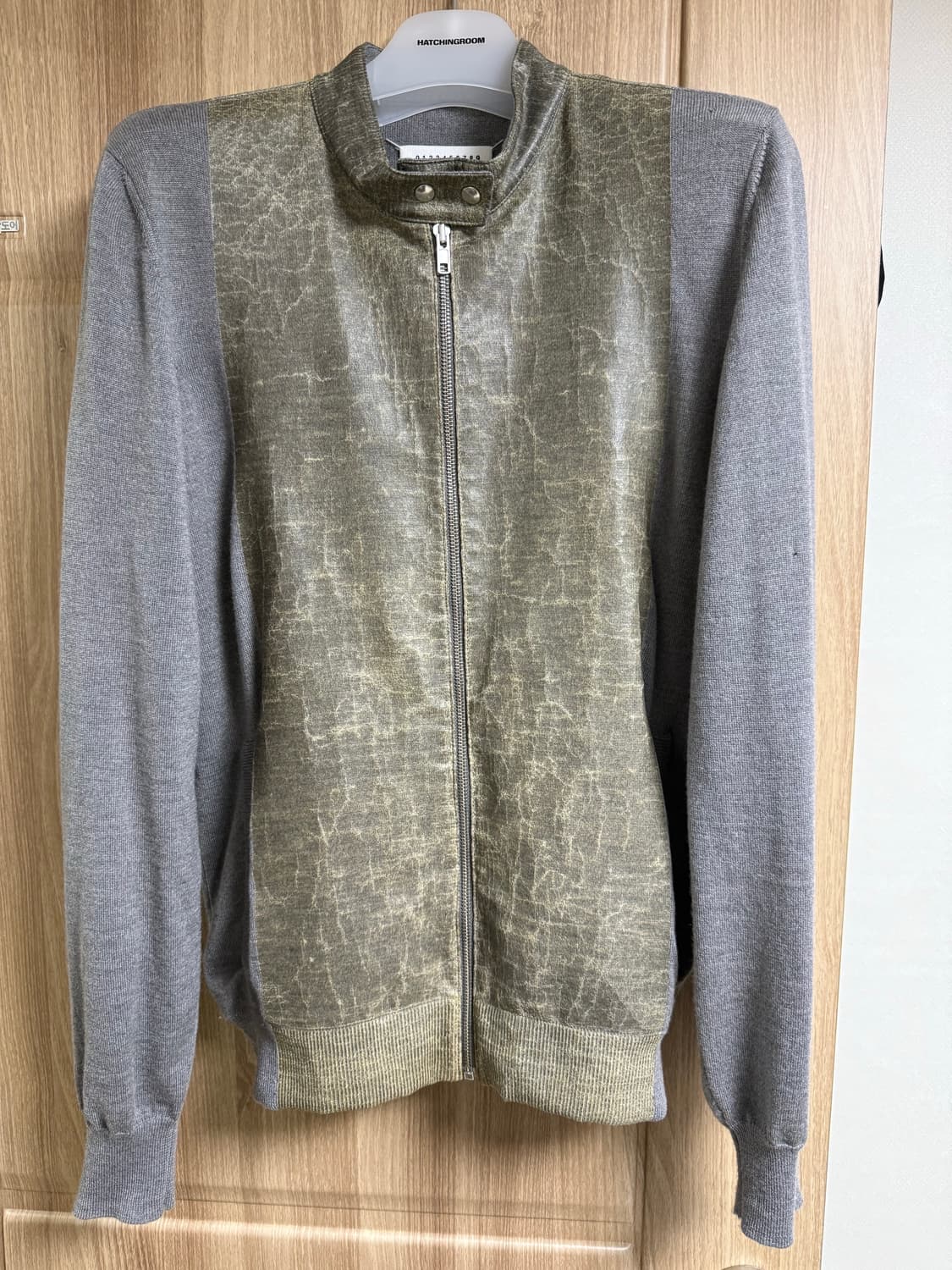 마르지엘라 레더 니트 집업 상품이미지1