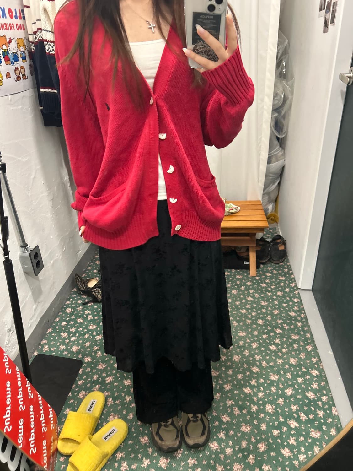 폴로 랄프로렌 가디건 레드 상품이미지3