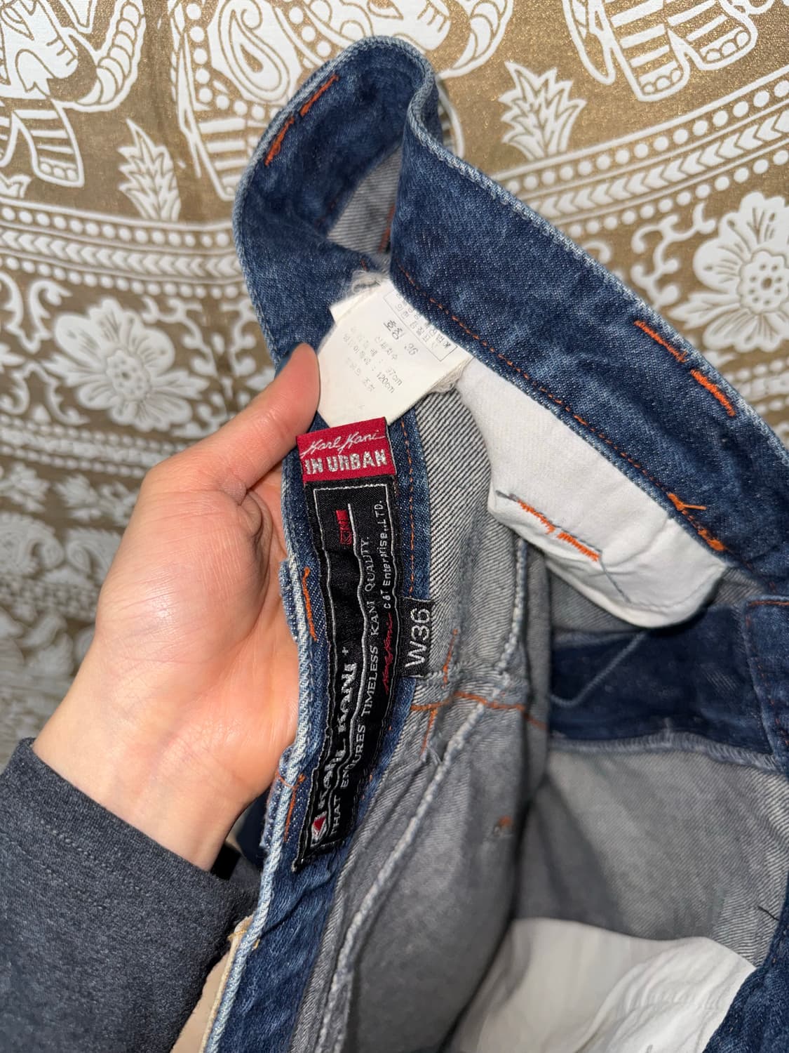 칼카니 사이드프린팅 디테일 데님팬츠  상품이미지7