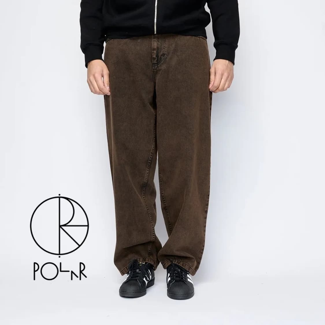 [M]폴라스케이트 빅보이 데님 진 브라운 블랙 상품이미지1