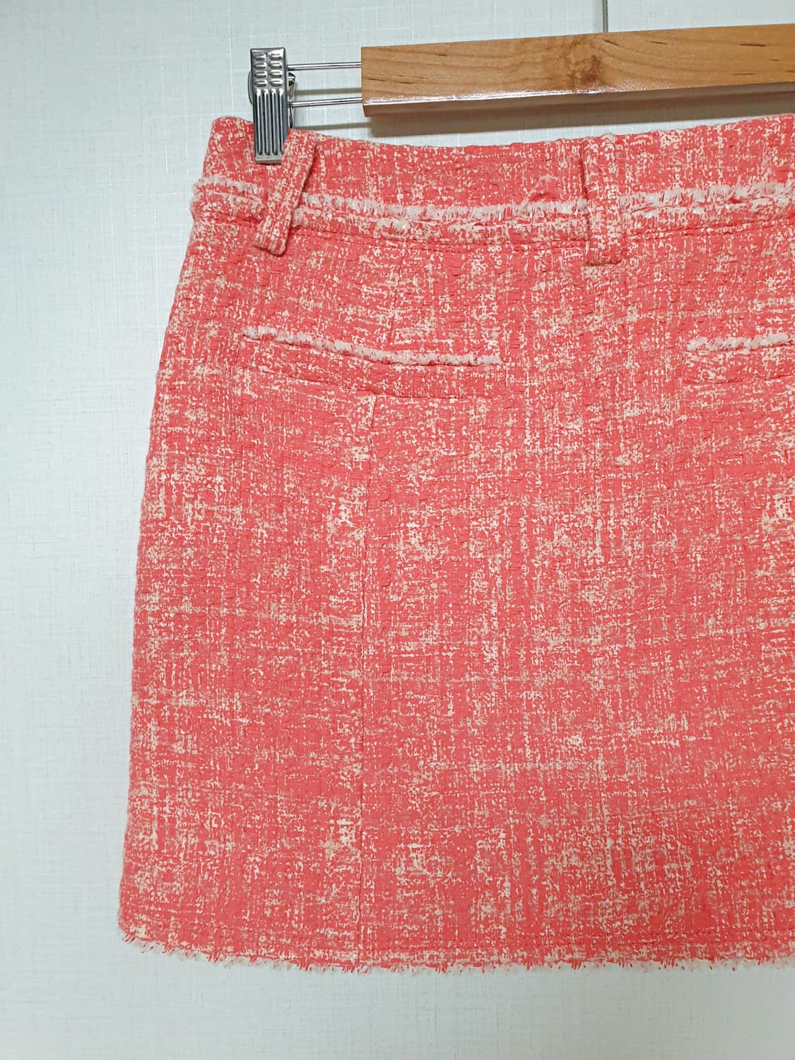 MOGG 크레파스 트위드스커트 44 미니 핑크 상품이미지5