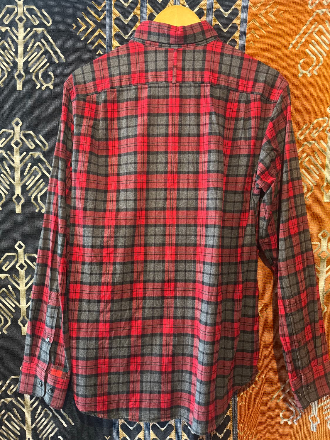 USA (울)폴라넬 체크  셔츠 레드 상품이미지2