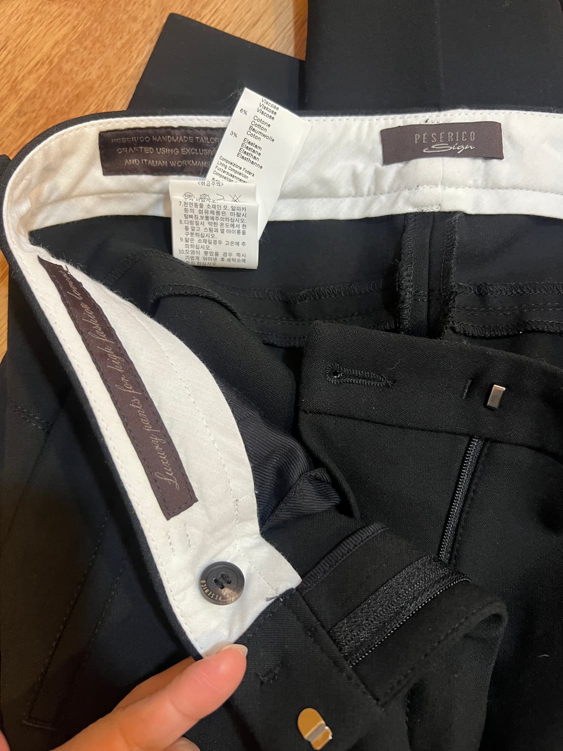 페세리코 여자 블랙 간절기팬츠 9부슬렉스 상품이미지4