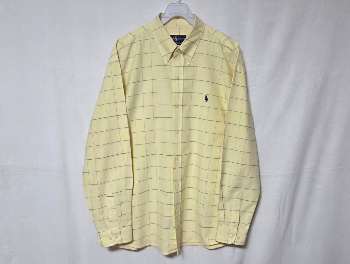 민트급 폴로 랄프로렌 레몬 윈도우체크 셔츠 (아메카지 스타일) 상품이미지3