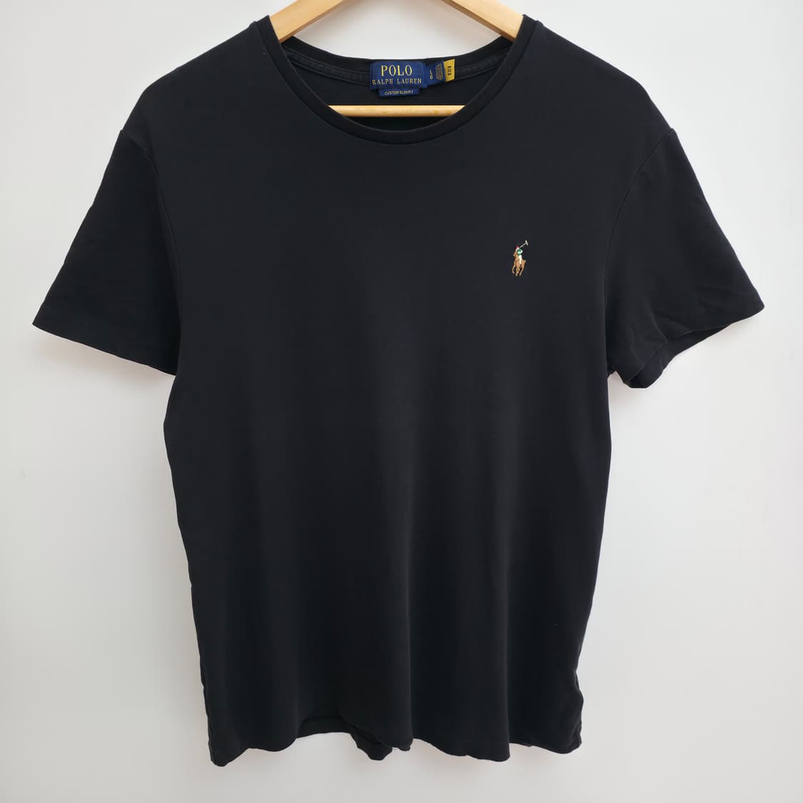 [L] 폴로 랄프로렌 블랙 반팔티 신형 큐알택 상품이미지1
