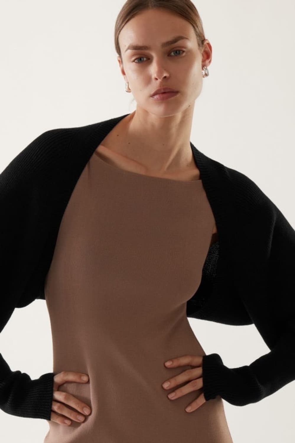 코스 니티드 메리노 울 하이브리드 가디건 볼레로 상품이미지2