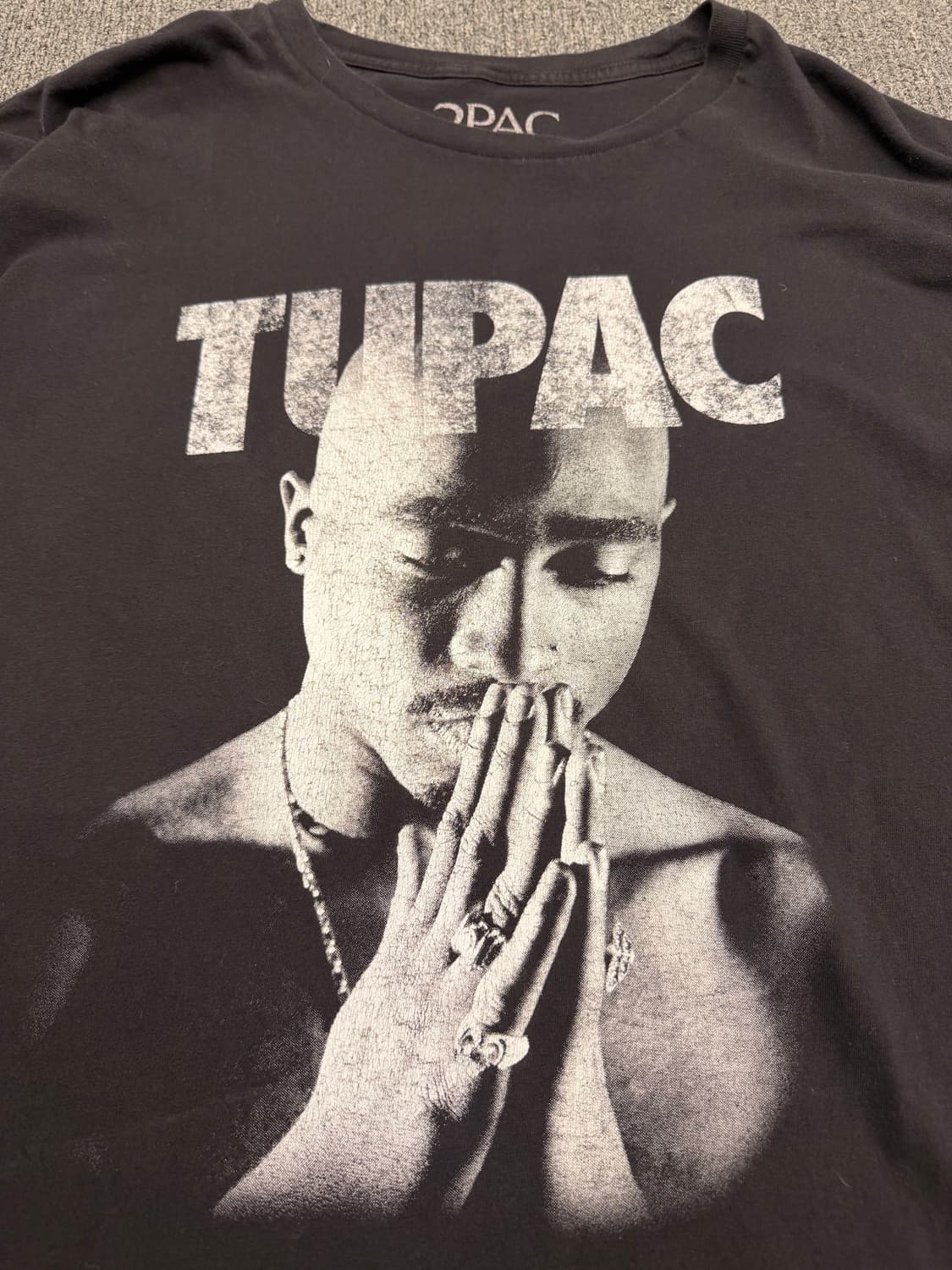 XL) 2PAC 빈티지 프린팅 반팔 티셔츠 상품이미지3