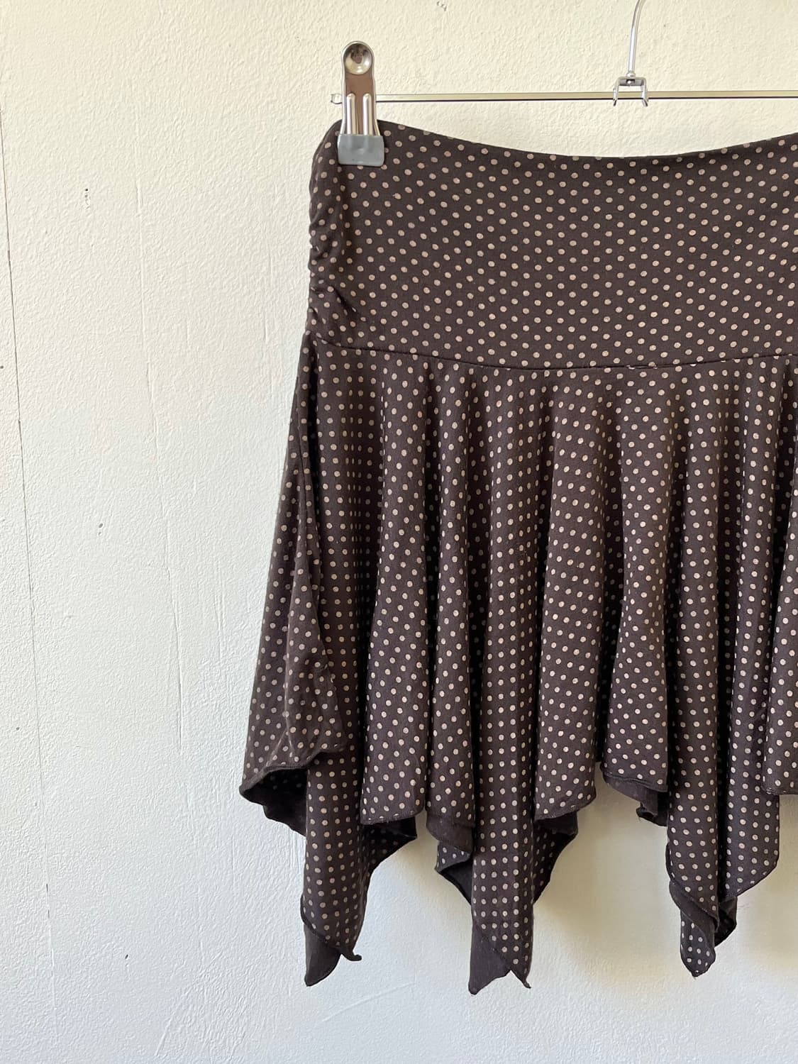 LA 브라운 도트 밴딩 스커트 상품이미지2