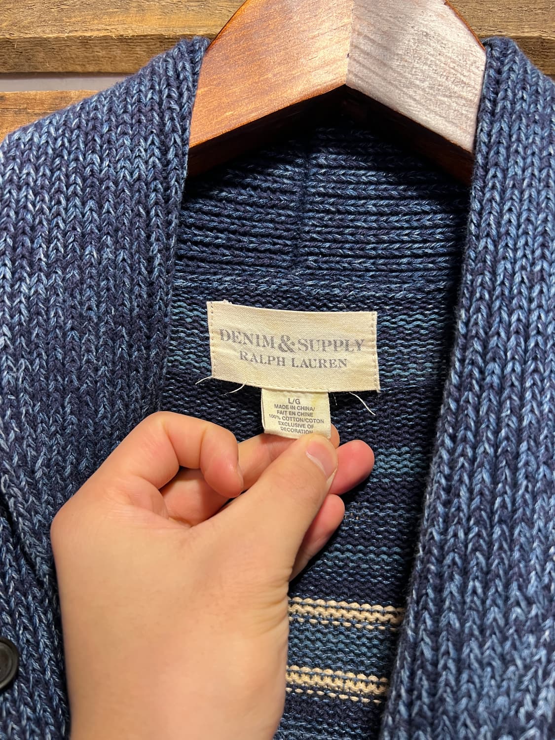 [L]폴로 데님앤서플라이 네이티브 스트라이프 가디건 상품이미지2