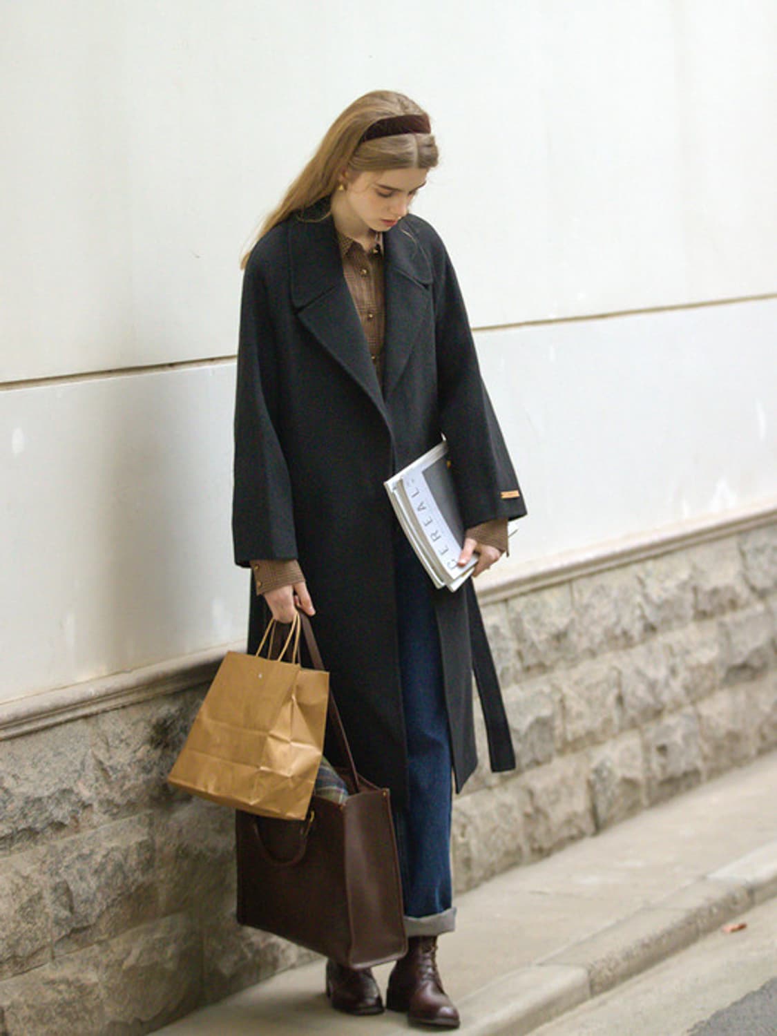 르니나 조셉 플랜 핸드메이드 코트 S 블랙 상품이미지2