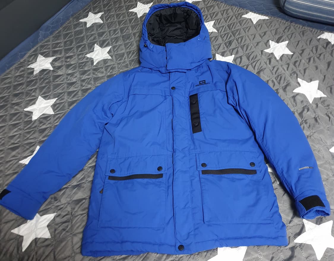 살로몬 마운틴 어드밴스드 스킨 쉴드 덕다운 패딩 블루 (S) 상품이미지1