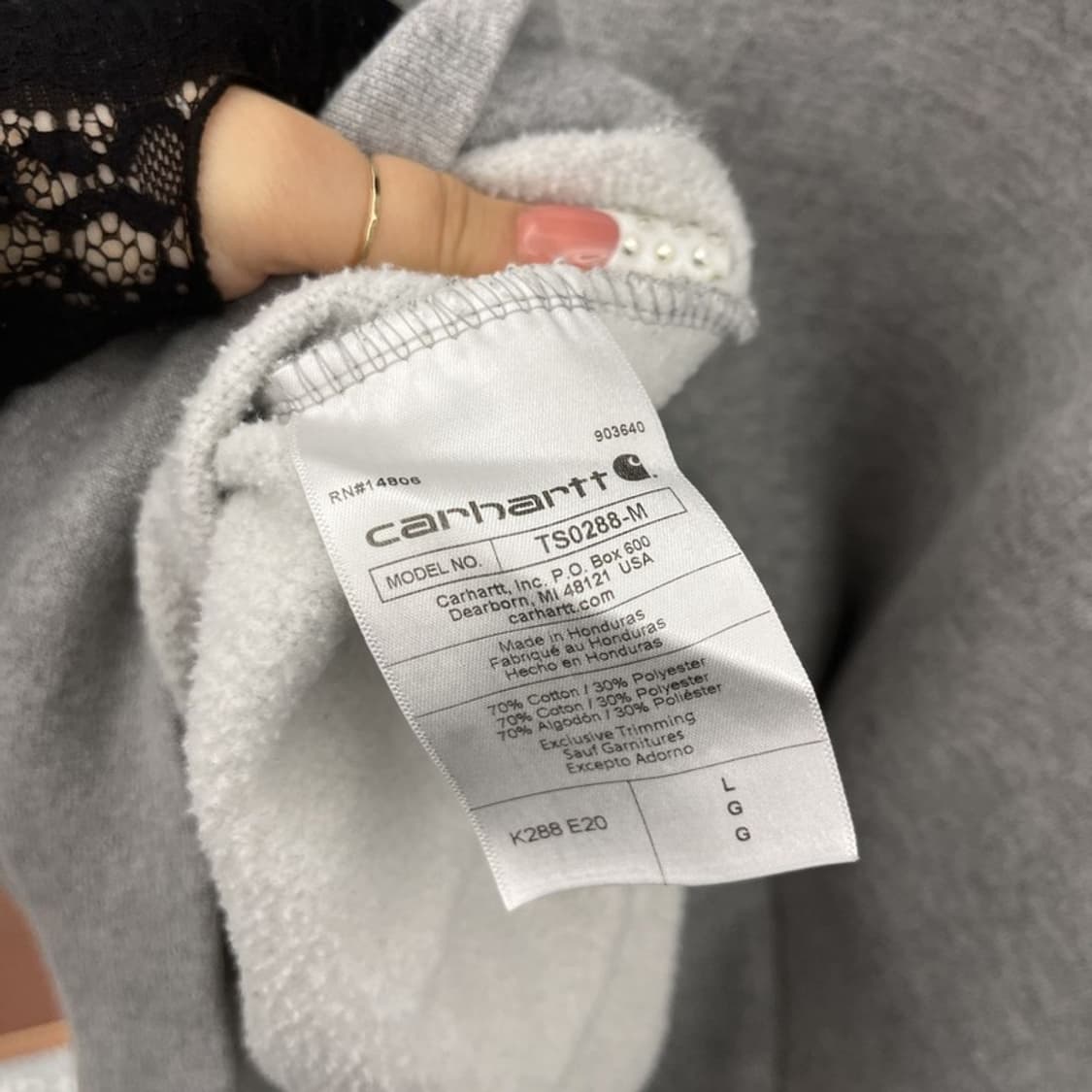 칼하트 빈티지 모던 캐주얼 루즈핏 후드티 L C10309 상품이미지6