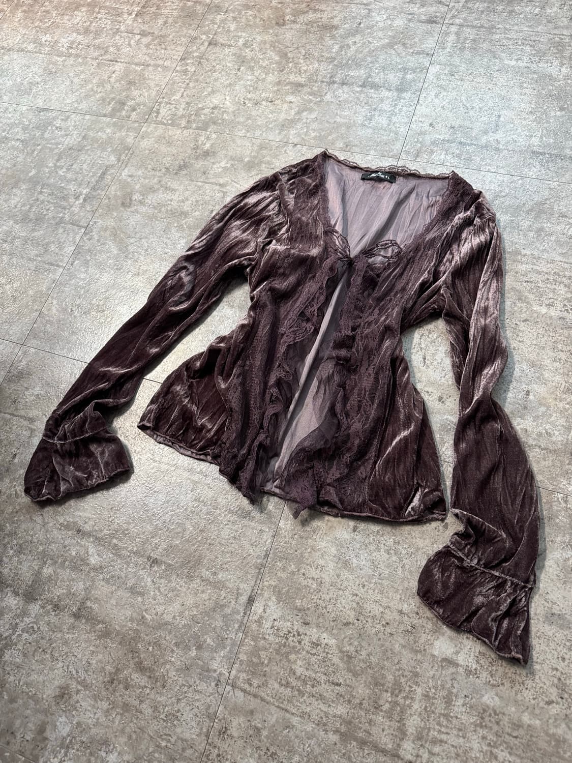 벨벳 레이스 투피스 패치 롱 스커트 3pcs SET 상품이미지6