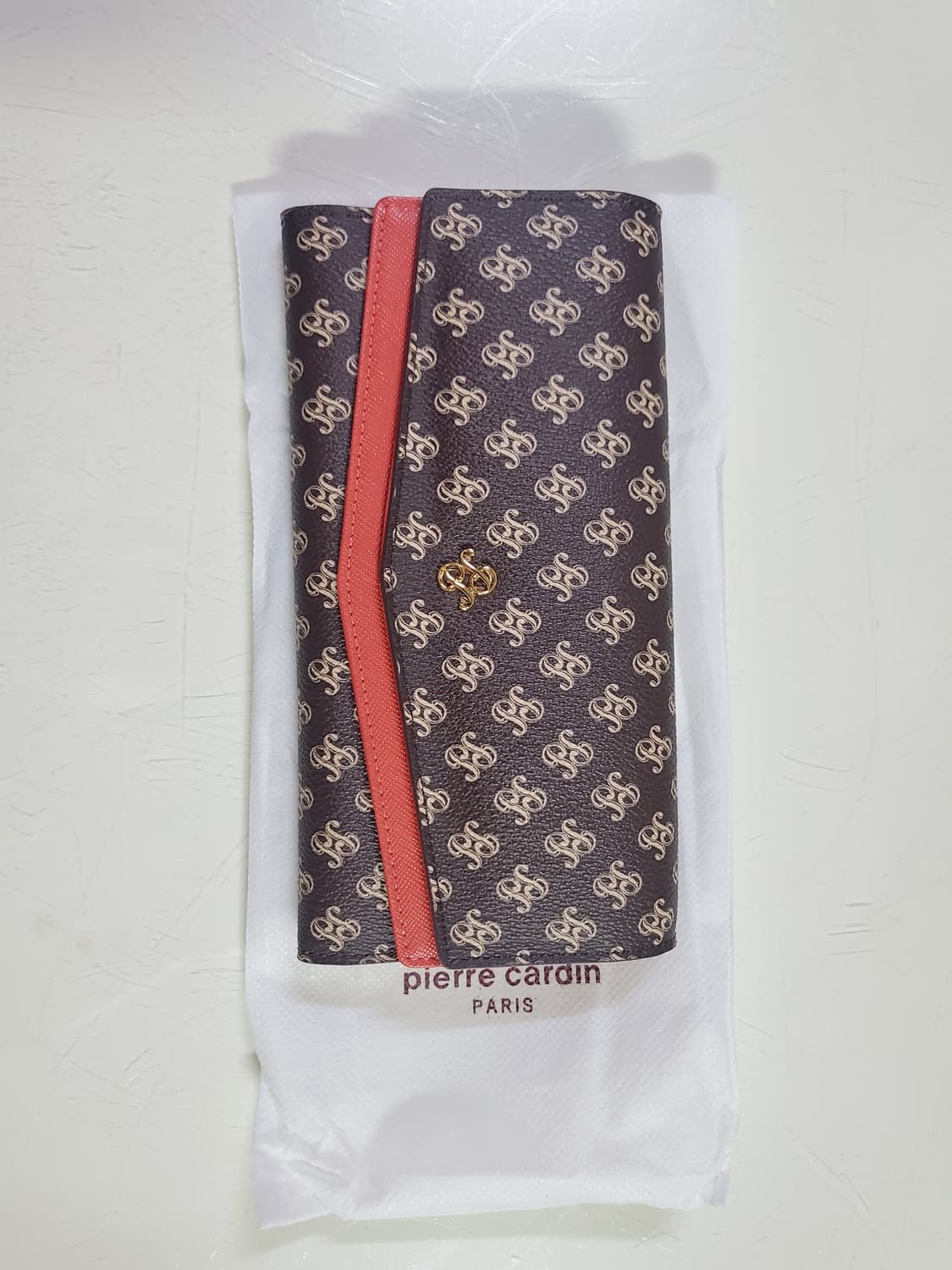 피에르가르뎅 브라운 패턴 장지갑 상품이미지1