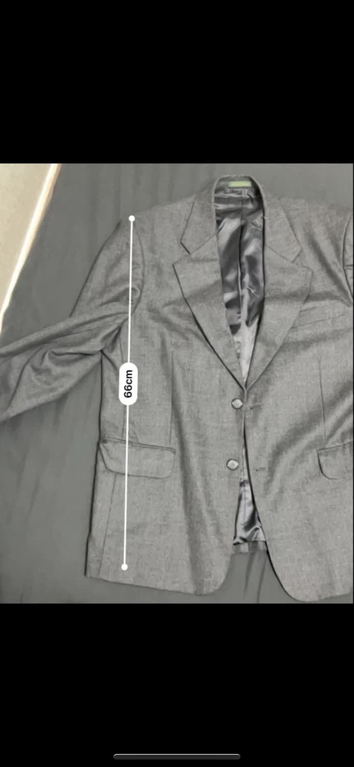 빈티지 오버사이즈 블레이저 자켓 그레이 상품이미지6