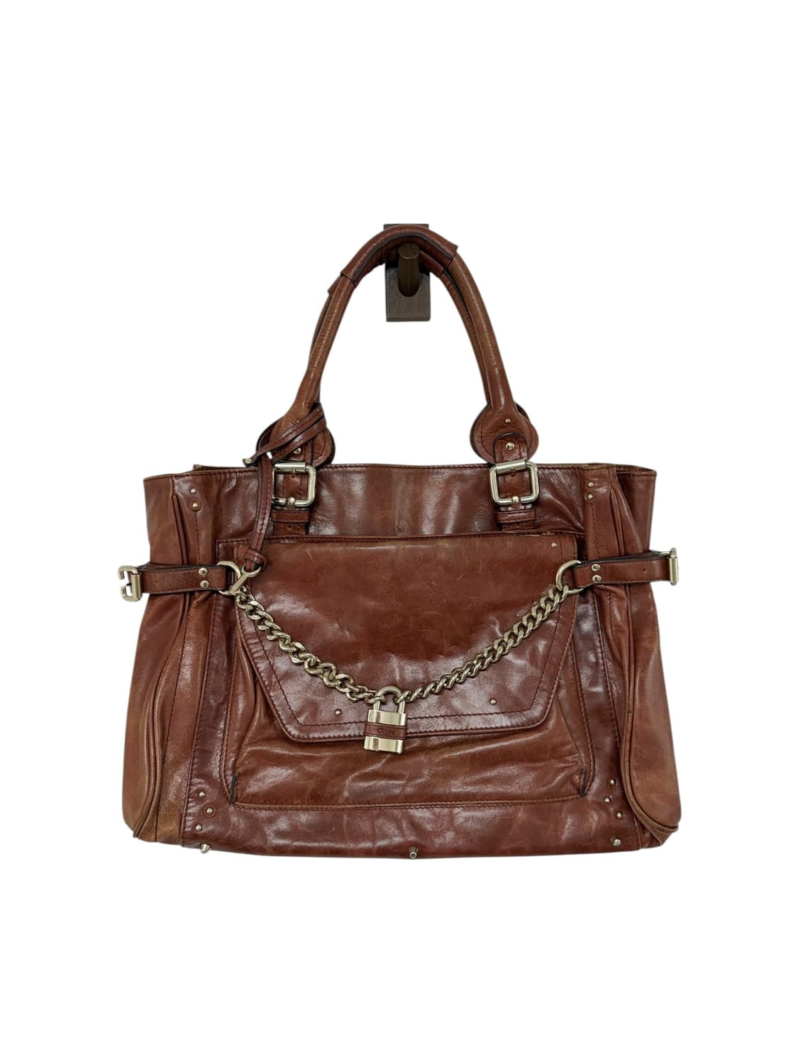 꿀로에 자물쇠백 브라운 상품이미지1