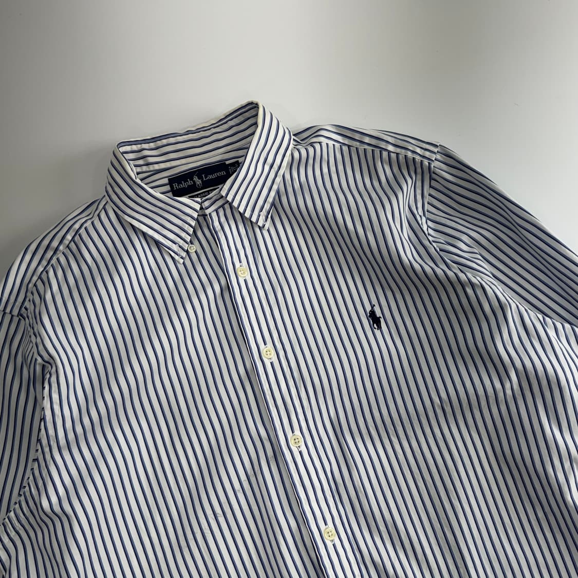 Polo 폴로 네이비 포니 블루 스트라이프 셔츠 상품이미지4