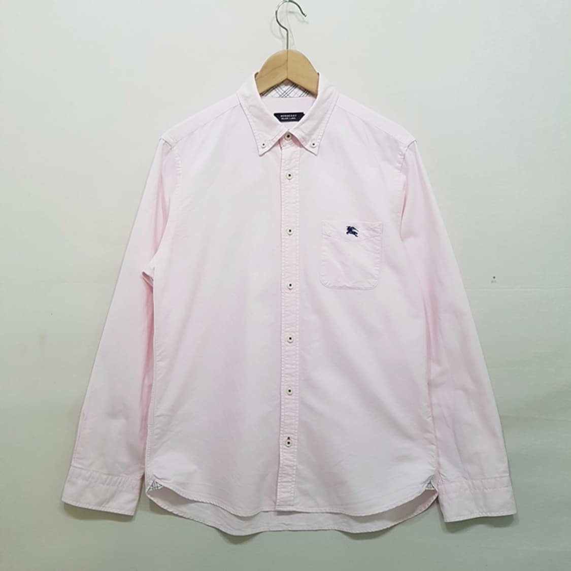 BURBERRY 버버리 블랙라벨 버튼다운 셔츠 핑크 상품이미지1