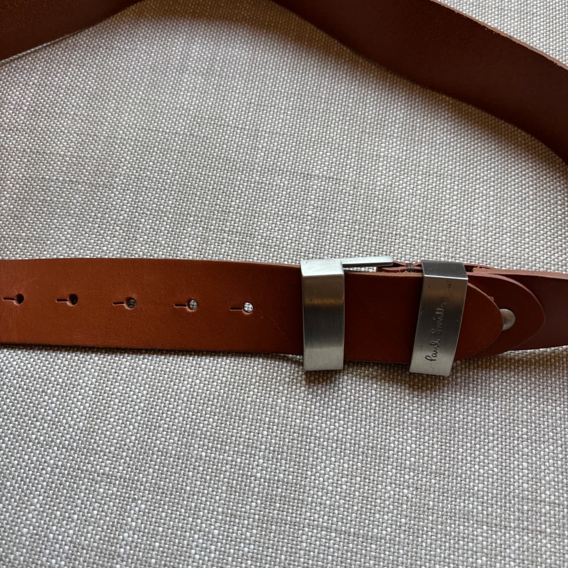 폴스미스(Paul Smith)의 카멜 브라운 레더 벨트 상품이미지7