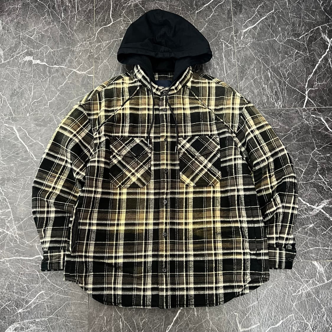 JUUN.J 준지 24FW 후디 레이어 체크 셔츠 상품이미지1