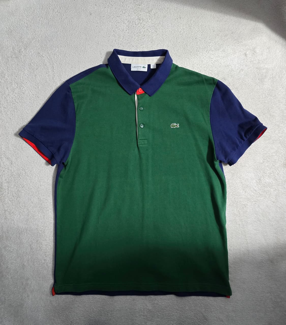 라코스테 Lacoste 멀티컬러 슬림핏 반팔 카라티셔츠 XL 상품이미지2