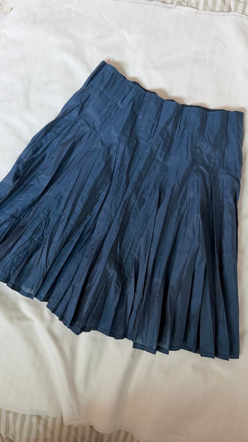 Lanvin rinkle blue pleats skirt 상품이미지1