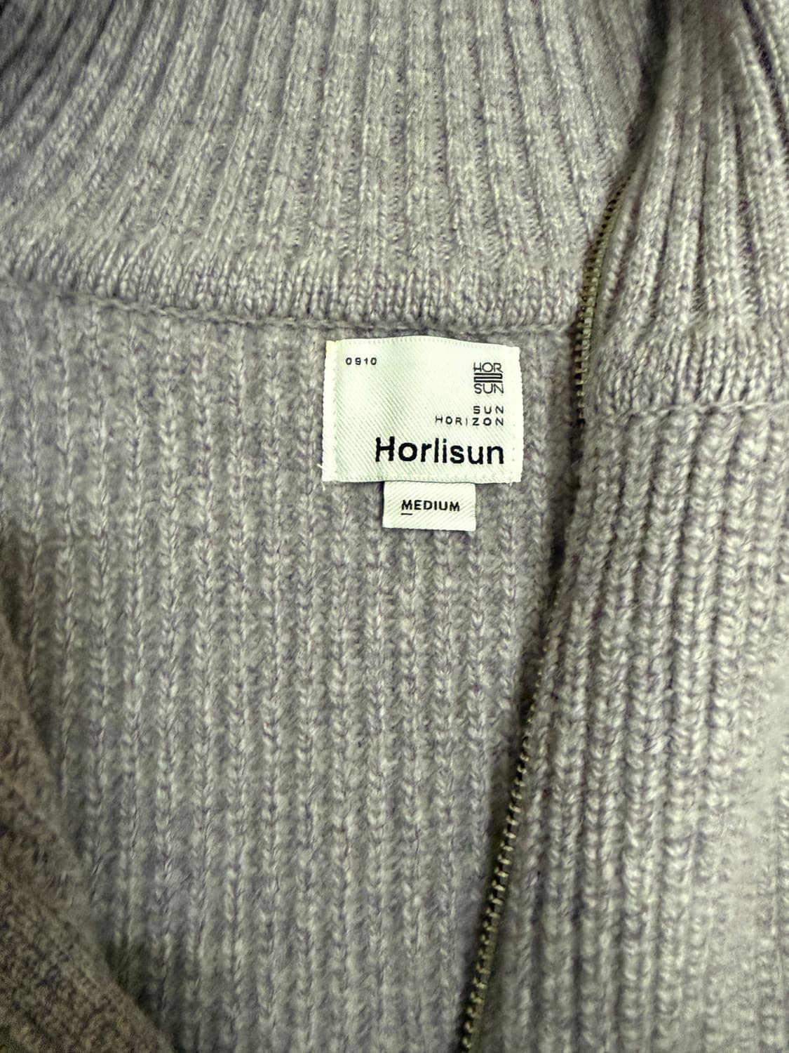 홀리선 마샬 집업니트 멜란지라벤더 상품이미지4