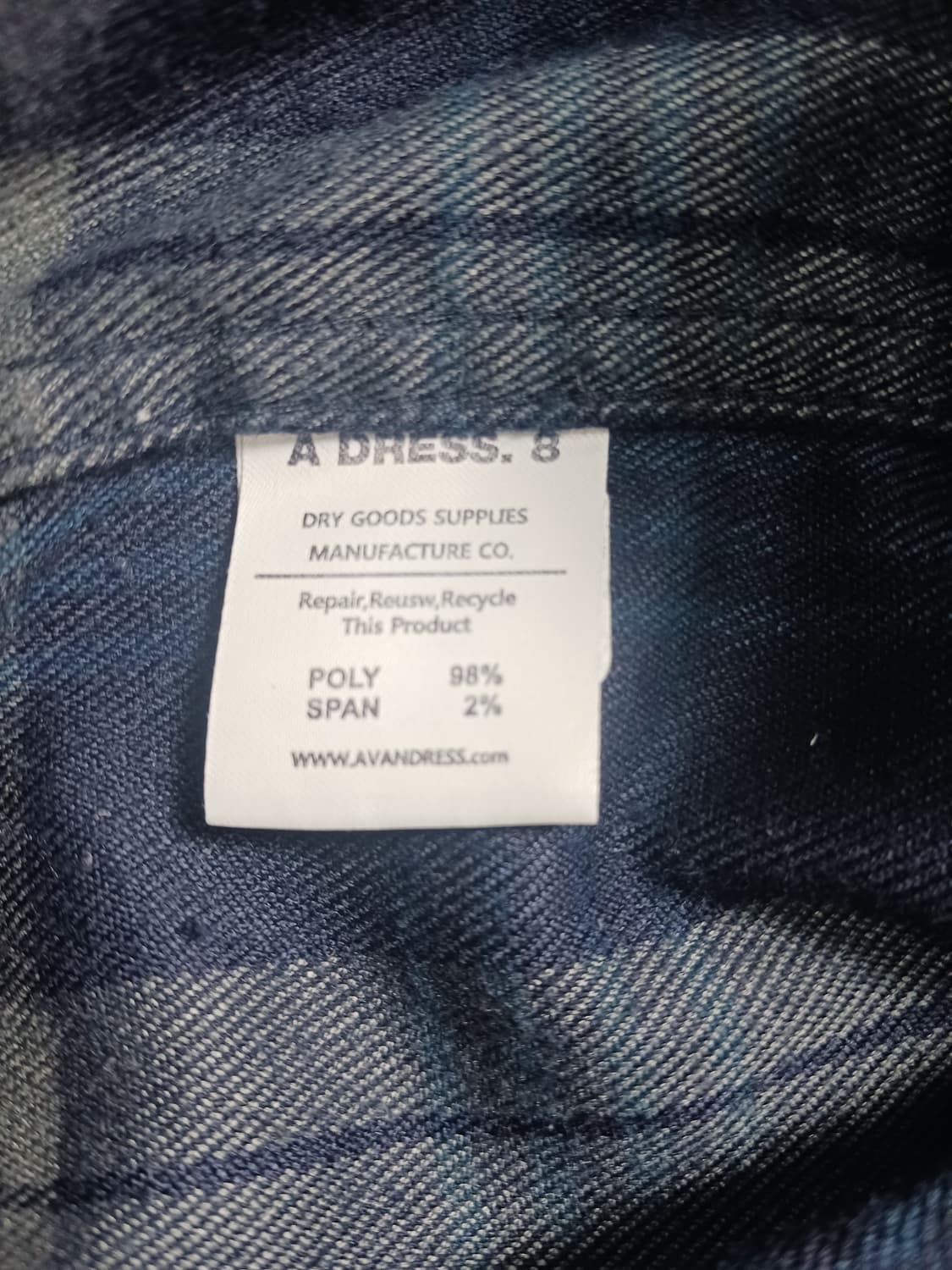 [프리] 어반드레스 어스틴 체크 셔츠 네이비 오버핏 상품이미지9