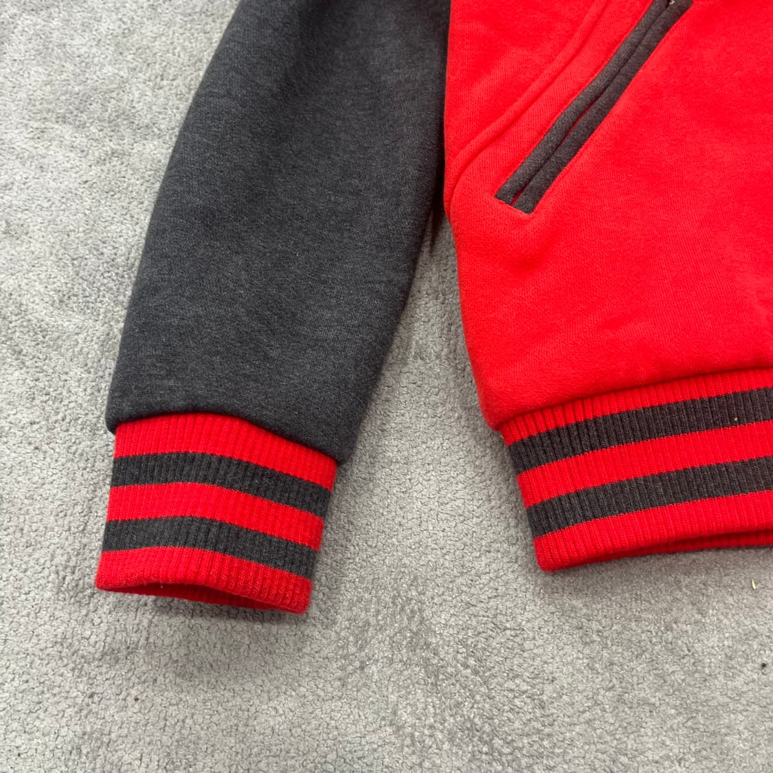95 윌슨 레드 배색 야구 점퍼 상품이미지3
