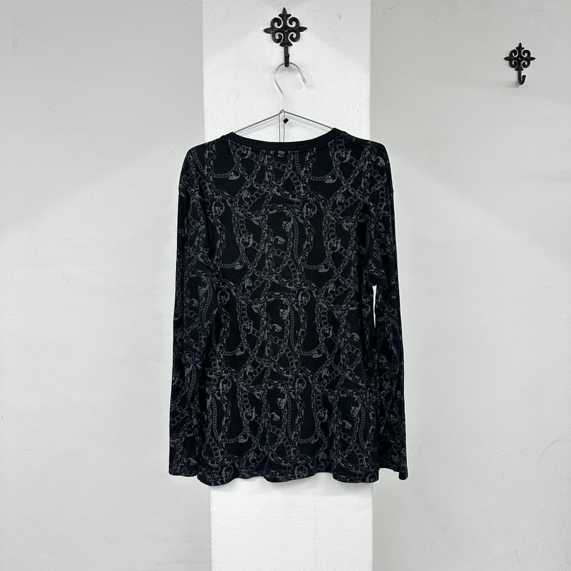 Skull chain printing long sleeve 상품이미지4