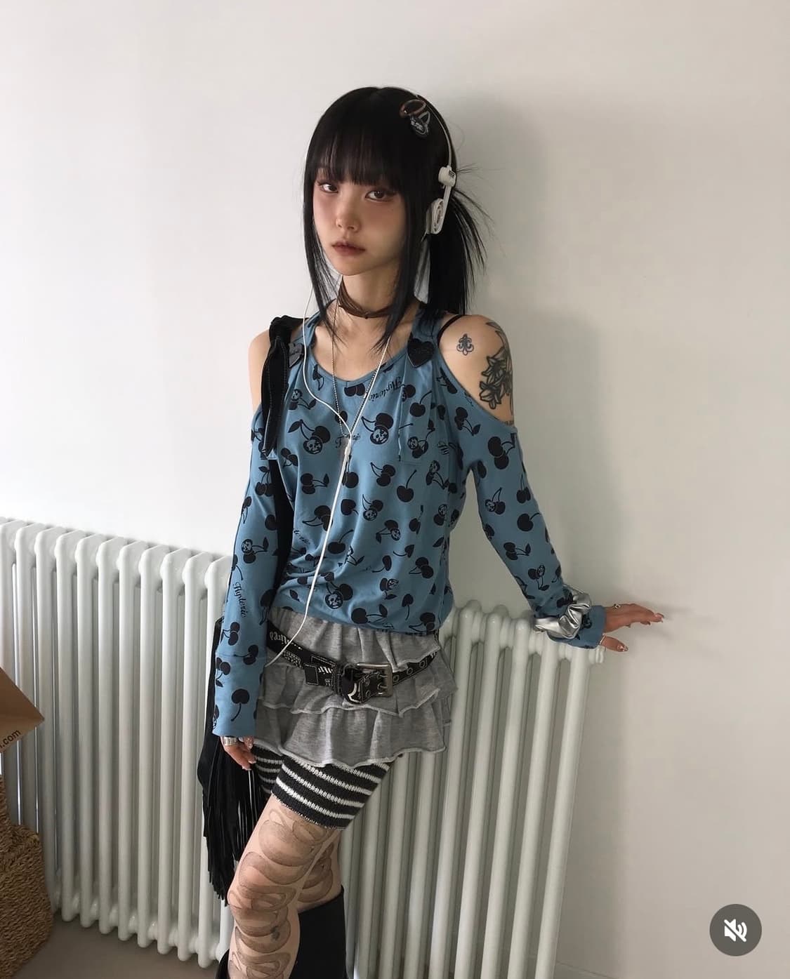 히스테릭 글래머 히글 오프숄더 민트 블루 빈티지 대장템 버테클 상품이미지8